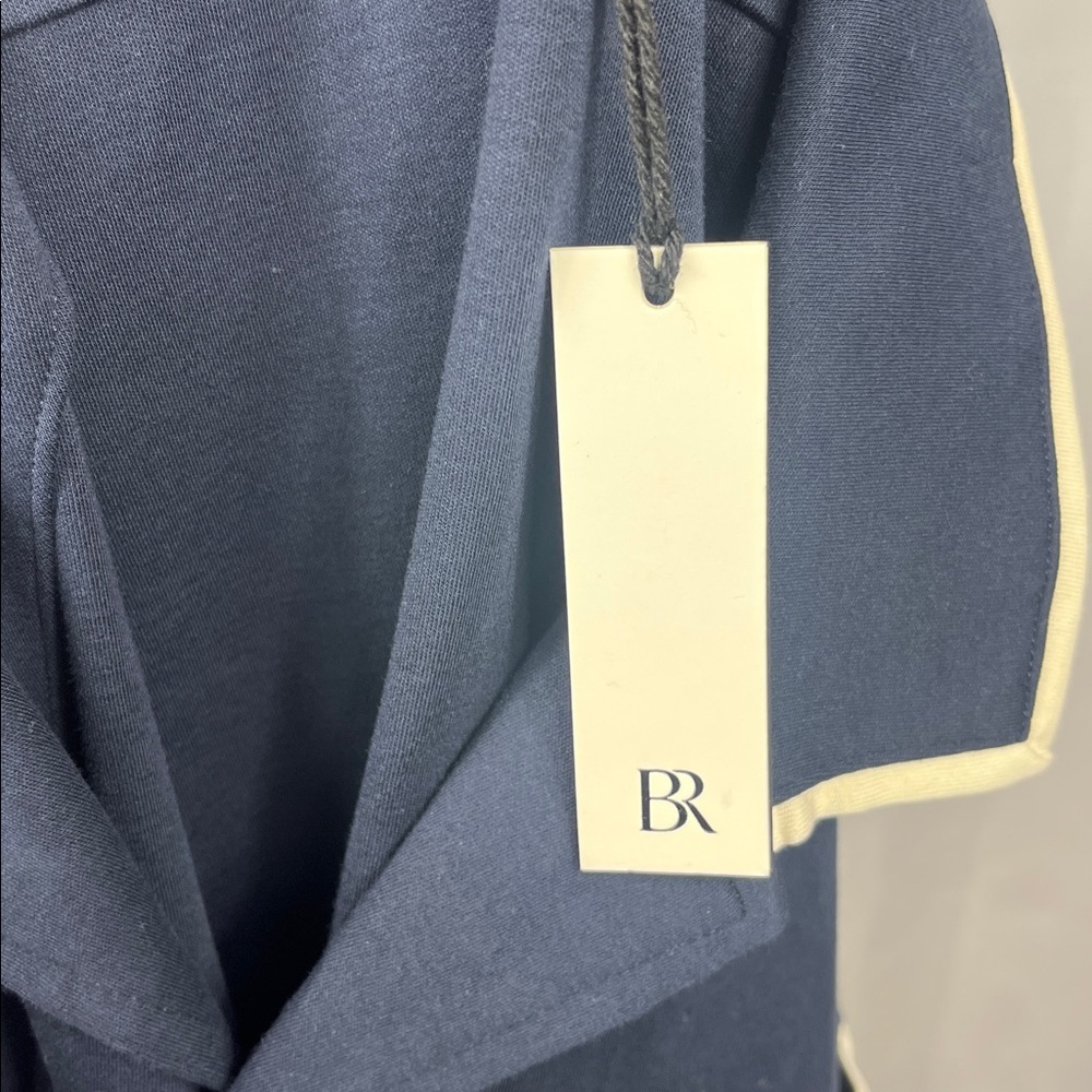 NWT Banana Republic Luxury Touch Tipp Resort Shirt in Prep Navy. - Picture 6 of 8